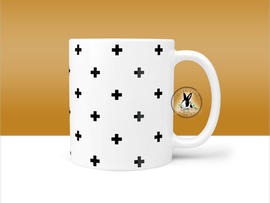 Cross Mug, Scandi Mug, Plus Sign Mug, Scandinavian Mug, Nordic Mug, Nordic Design Mug, Minimalist, Modern Boho, Modern Bohemian Mug, Hygge