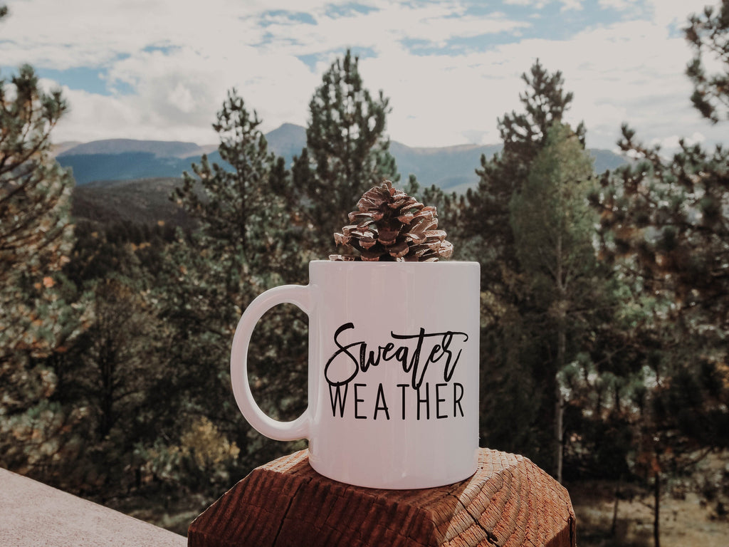 SWEATER WEATHER Mug, Fall Mug, Pumpkin Spice Mug, Pumpkin Spice and Everything Nice, Coffee Cup, PsL Mug, Hocus Pocus Mug, Autumn Mug
