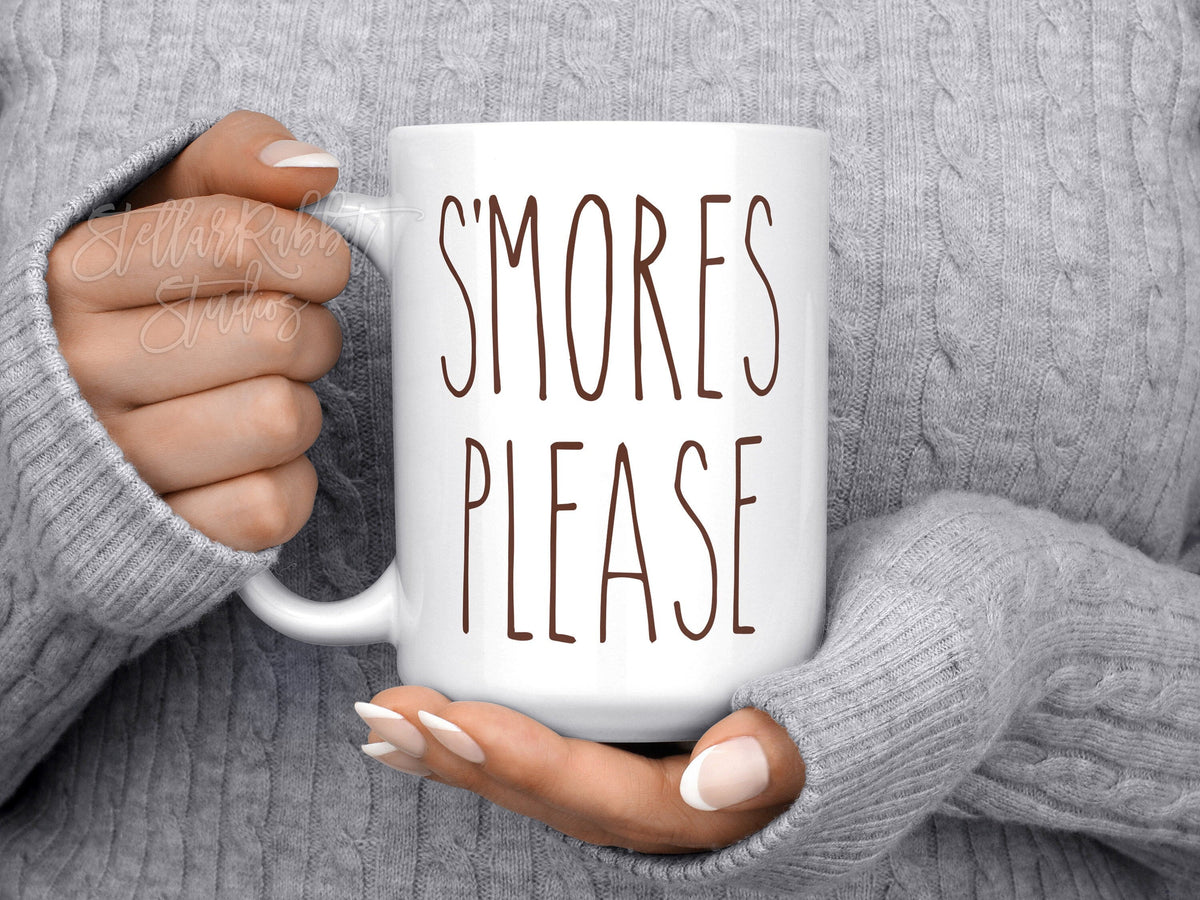S'MORES PLEASE Mug, Farmhouse Style Mug, Pumpkin Spice Mug, Fall Coffee Mug, SMORES Mug, Pumpkin Latte, Custom Coffee Mug, Dunn Inspired Mug