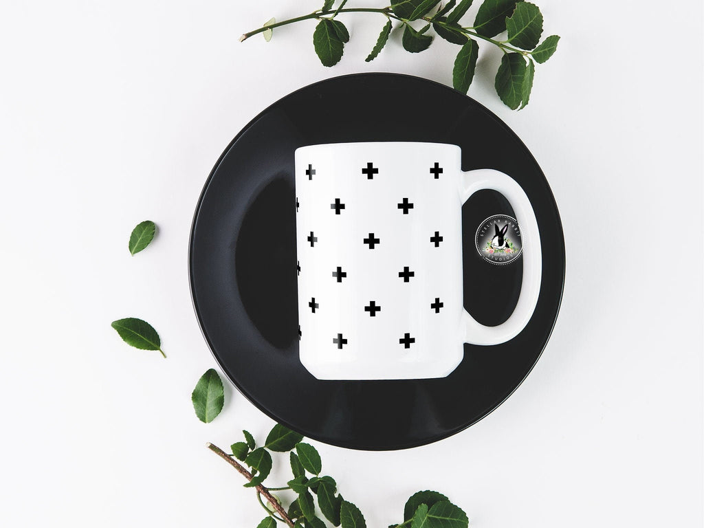 Cross Mug, Scandi Mug, Plus Sign Mug, Scandinavian Mug, Nordic Mug, Nordic Design Mug, Minimalist, Modern Boho, Modern Bohemian Mug, Hygge