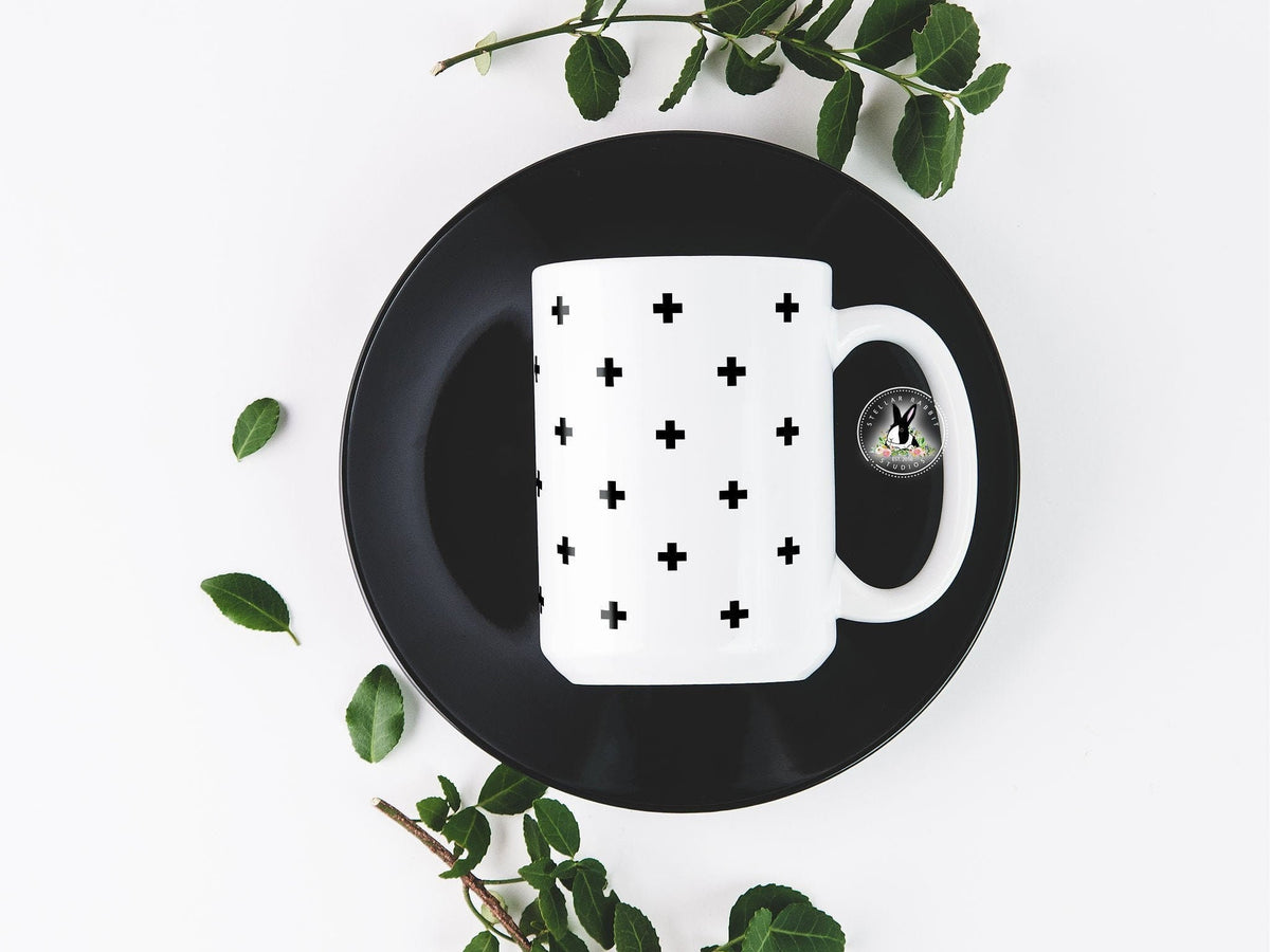 Cross Mug, Scandi Mug, Plus Sign Mug, Scandinavian Mug, Nordic Mug, Nordic Design Mug, Minimalist, Modern Boho, Modern Bohemian Mug, Hygge