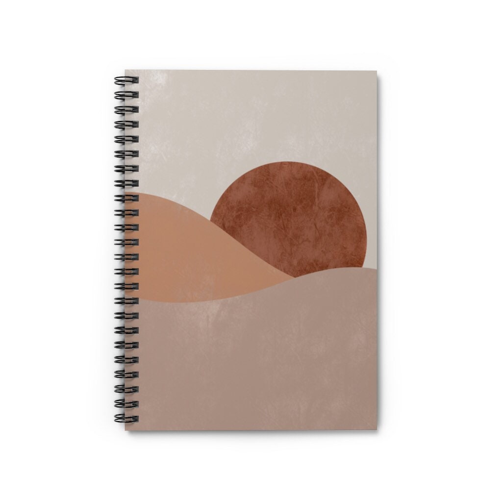 ABSTRACT BEACH PRINT Spiral Notebook, Spiral Notebook, Abstract Art, Notebook, Custom Notebook, Ocean Art, Watercolor Beach, Beach Print