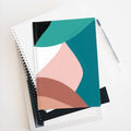 MODERN BOHO Abstract JOURNAL, Teal Journal Notebook, Geometric Journal, Notebook, Custom Notebook, Personalized Notebook, Boho Notebook,