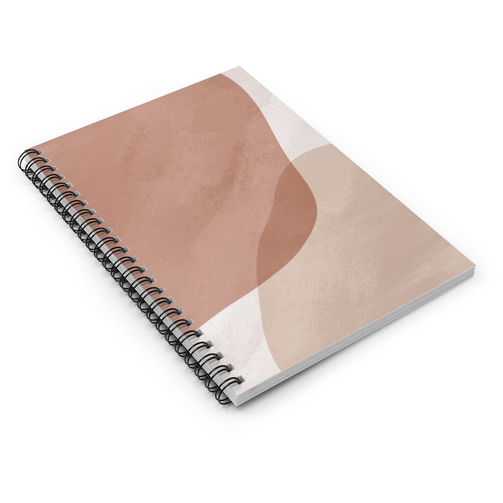 Geometric ABSTRACT Warm SPIRAL Notebook, Spiral Notebook, Geometric Print, Notebook, Custom Notebook, Boho Notebook, Bohemian, Minimalist