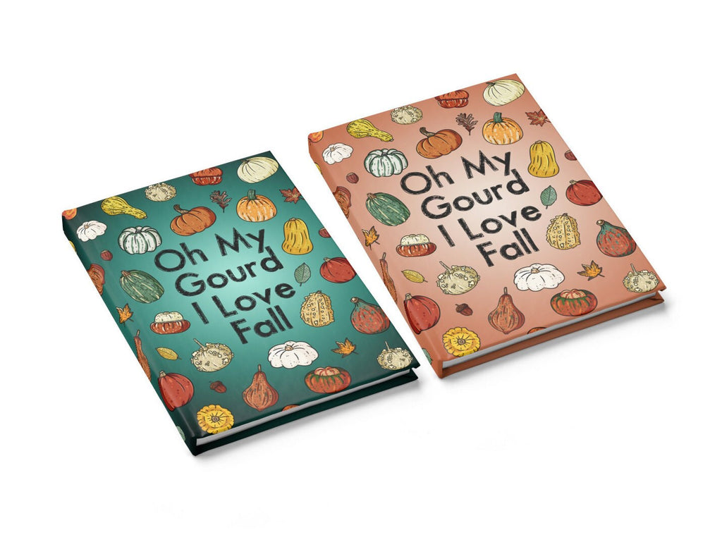 PUMPKIN JOURNAL, Fall Journal, Oh My Gourd I Love Fall, Gourd Journal, Personalized Notebook, Custom Notebook, Pumpkin Notebook, Pumpkins