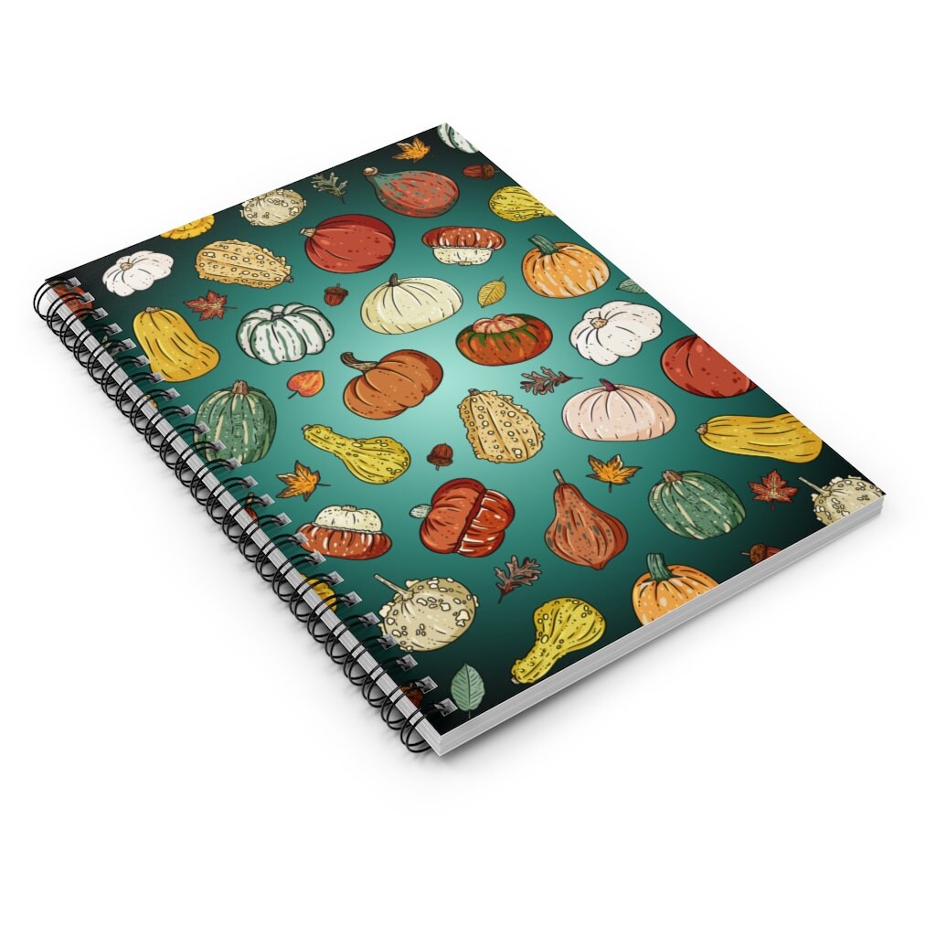 PUMPKIN NOTEBOOK, Fall Spiral Notebook, Cute Notebook, Orange Notebook, Pumpkin Spice, Autumn Notebook, Pumpkins, Gourds, Pumpkin Spice