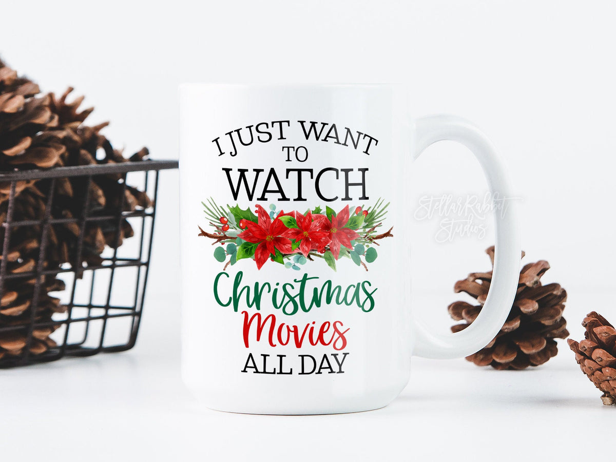 Christmas Gift, HOT COCOA Mug, Christmas Gifts For Women, Christmas Movie Mug, Christmas Mug Gift, Chistmas Movie Mug, Gift for her,