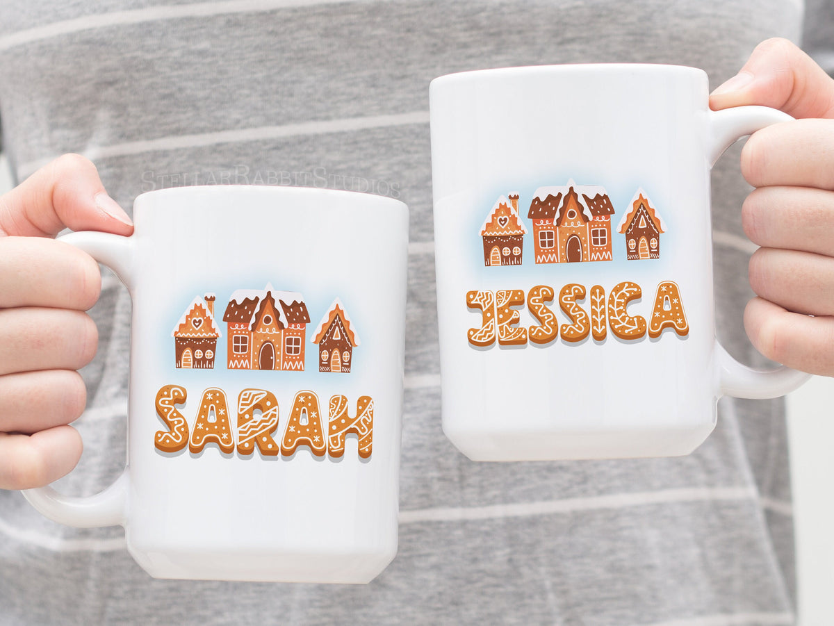 Gingerbread House Mug, Personalized Christmas Coffee Mug, Personalized Coffee Mug, Christmas Movie Mug, Gingerbread Cookie Mug, Cookie Mugs