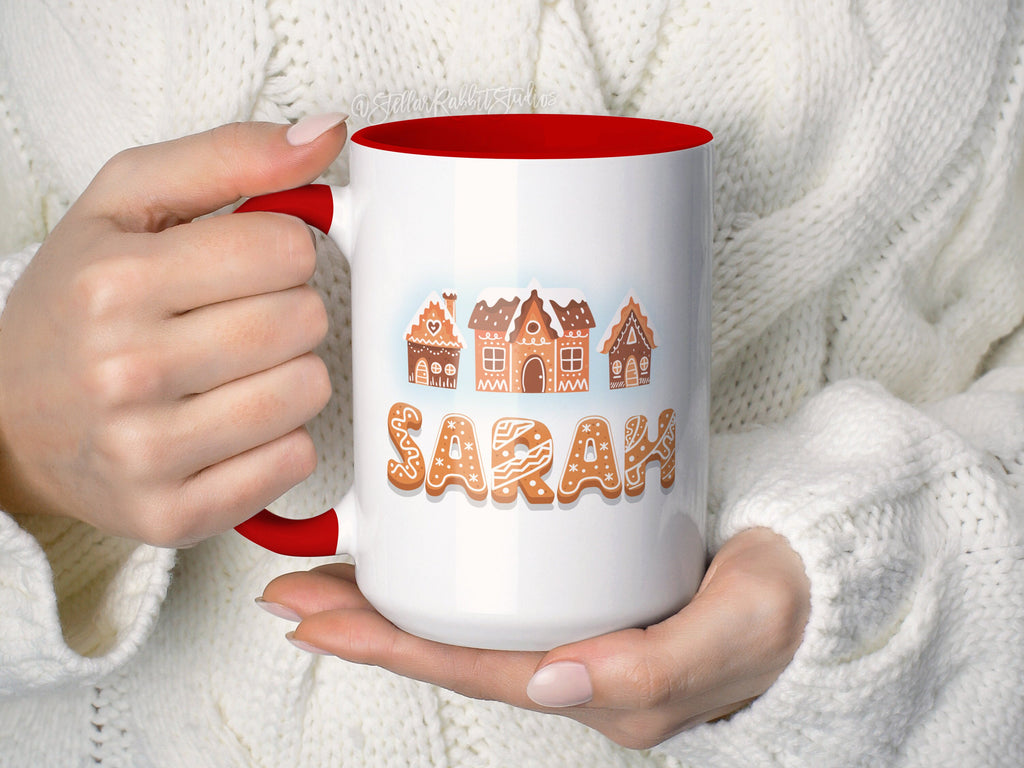 Gingerbread House Mug, Personalized Christmas Coffee Mug, Personalized Coffee Mug, Christmas Movie Mug, Gingerbread Cookie Mug, Cookie Mugs