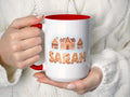 Personalized Gingerbread House Coffee Mug, Christmas Name Mug