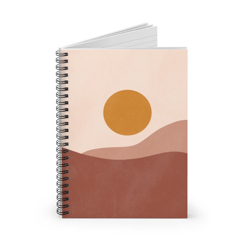 Desert Blush ABSTRACT SPIRAL Notebook, Spiral Notebook, Geometric Print, Notebook, Custom Notebook, Boho Notebook, Bohemian, Desert Print