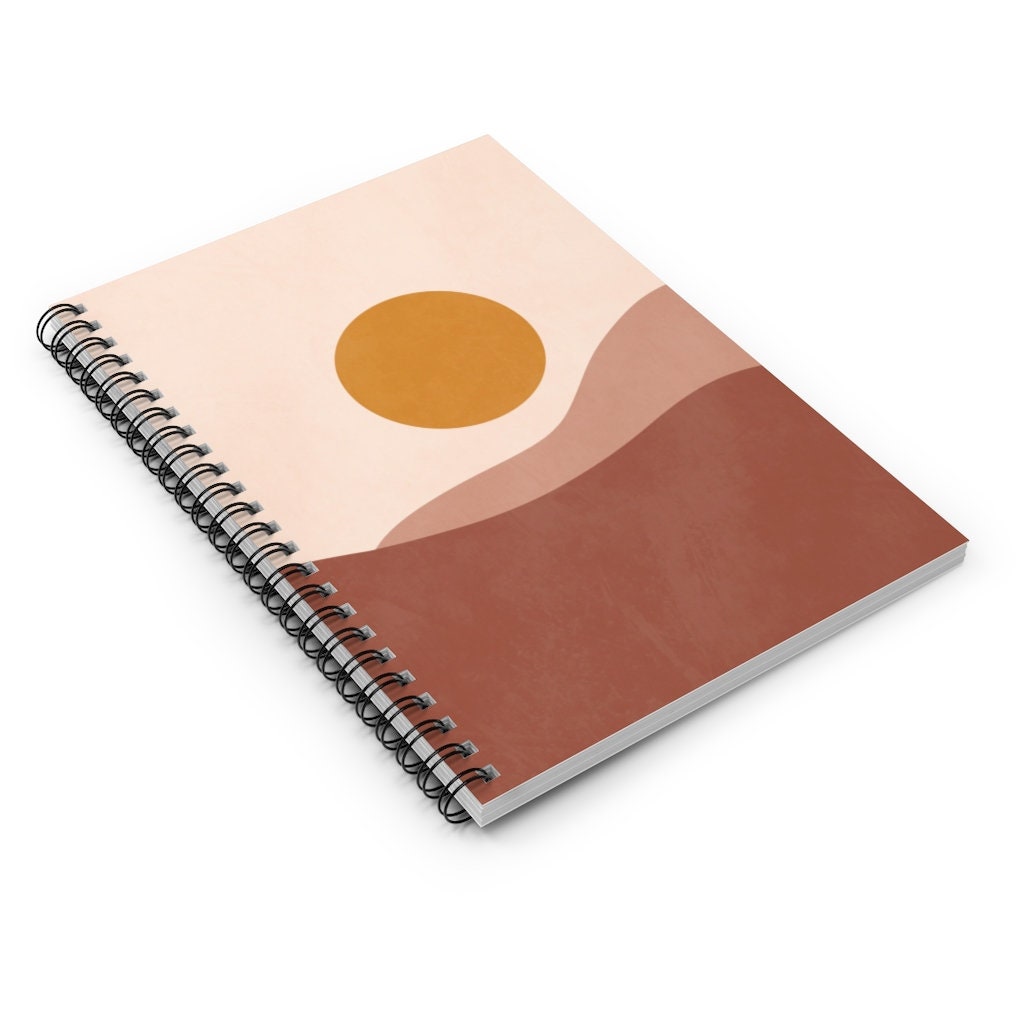 Desert Blush ABSTRACT SPIRAL Notebook, Spiral Notebook, Geometric Print, Notebook, Custom Notebook, Boho Notebook, Bohemian, Desert Print