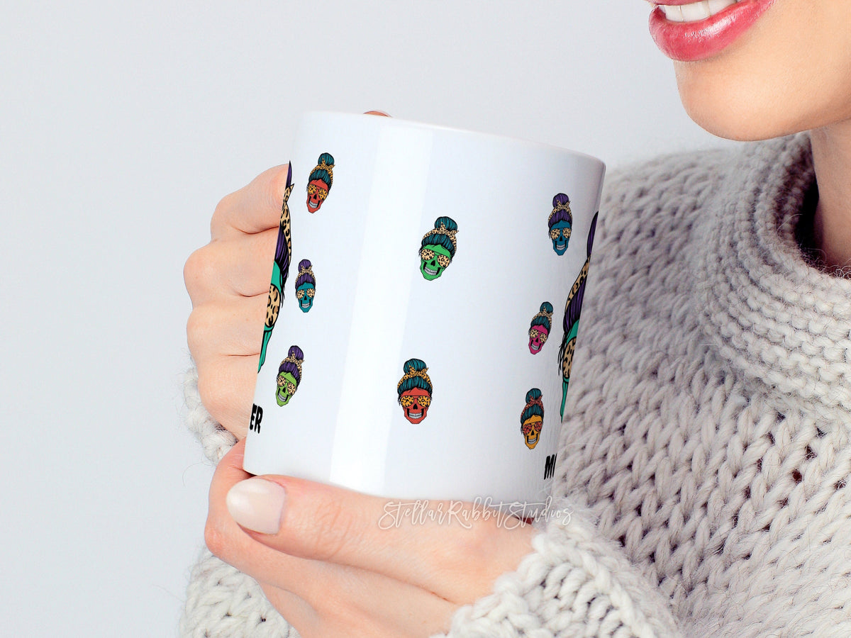 MOMSTER Coffee Mug, MOMSTER, Fall Coffee Mug, Skull Mom Mug, Pumpkin Spice Mug, Skull Coffee Mug, Skellington Mug, Mom Mug, Fall Mom Mug