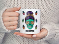 MOMSTER Coffee Mug, MOMSTER, Fall Coffee Mug, Skull Mom Mug, Pumpkin Spice Mug, Skull Coffee Mug, Skellington Mug, Mom Mug, Fall Mom Mug