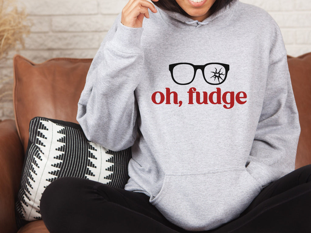 Oh Fudge, A Christmas Story Hooded Sweatshirt, Gray