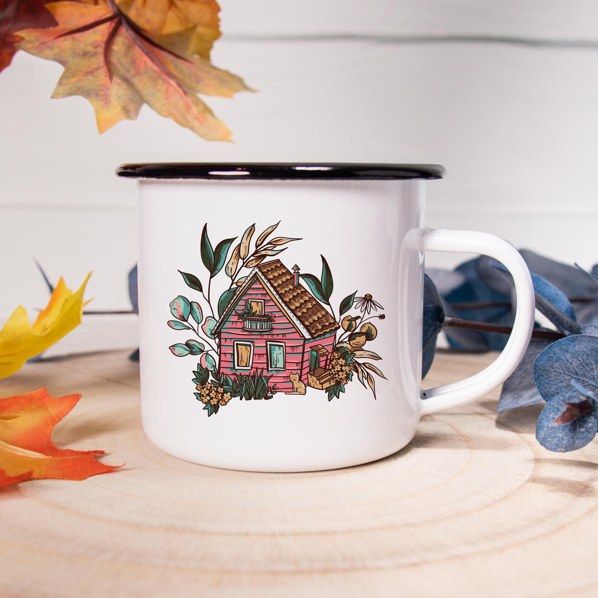 Cozy Cottage Camp Mug, Cozy Season Mug, Cottagecore Cabin Mug, Cabin Mug, Fall Camp Mug, Autumn Mug, Fall Camp Cup, Stainless Steel Cup
