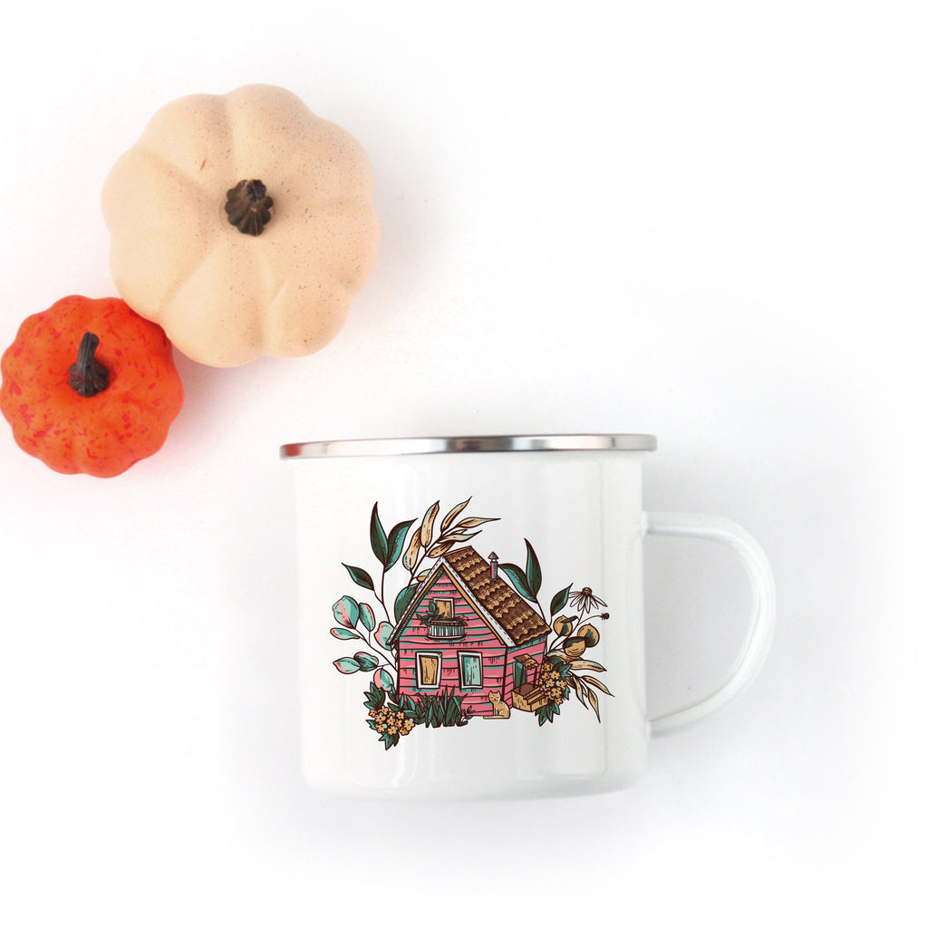 Cozy Cottage Camp Mug, Cozy Season Mug, Cottagecore Cabin Mug, Cabin Mug, Fall Camp Mug, Autumn Mug, Fall Camp Cup, Stainless Steel Cup