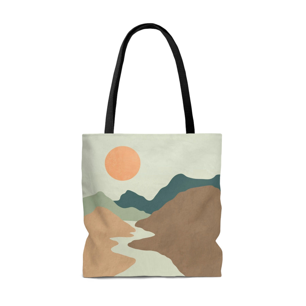 Desert Tote Bag, Mountain Tote Bag, Muted Desert Print Tote Bag, Neutral Tote Bag, Shopping Bag, Carryall, Large Tote Bag, Boho Tote Bag