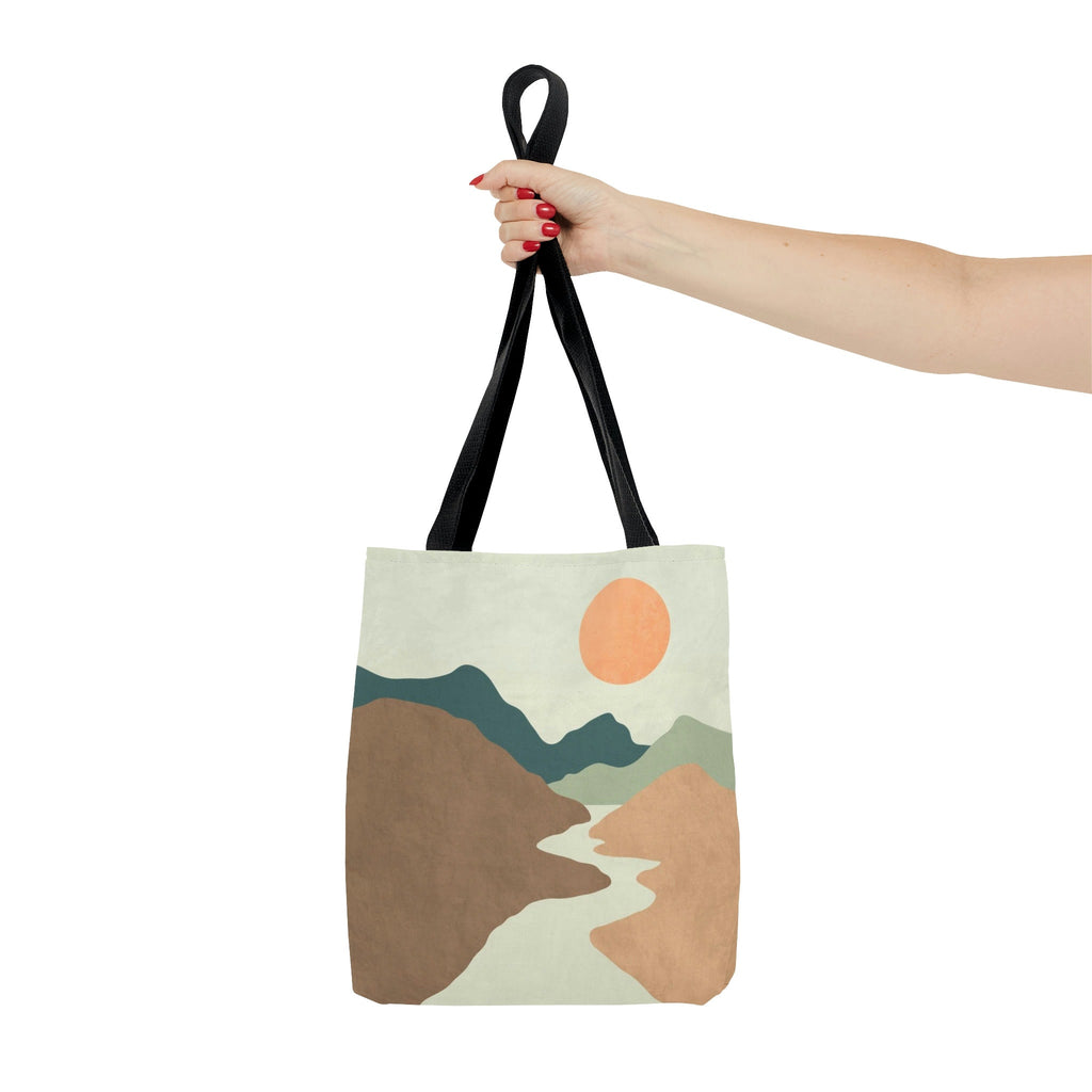 Desert Tote Bag, Mountain Tote Bag, Muted Desert Print Tote Bag, Neutral Tote Bag, Shopping Bag, Carryall, Large Tote Bag, Boho Tote Bag