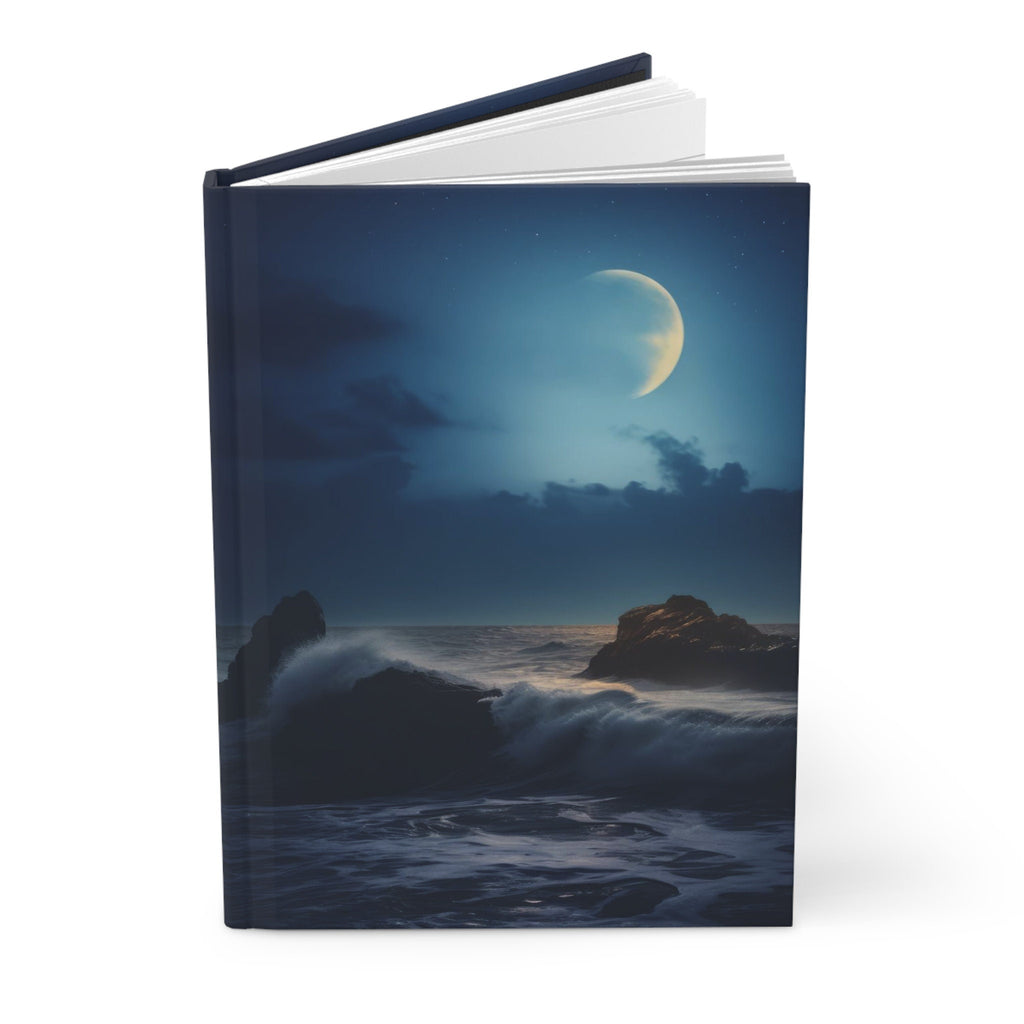 Ocean Notebook, Moon Journal, Spiral Bound Notebook, Hardcover Journal, Personalized Notebook, Beach Notebook, Moon Notebook, Matte Journal
