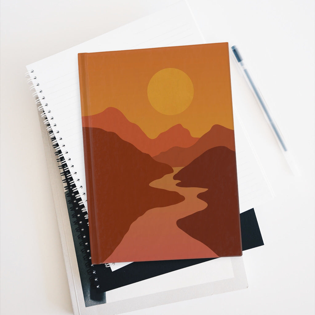 Desert Sunset JOURNAL, Desert Stream Notebook, Fall Journal, Notebook, Custom Notebook, Personalized Notebook, Desert Print, Sunset Notebook