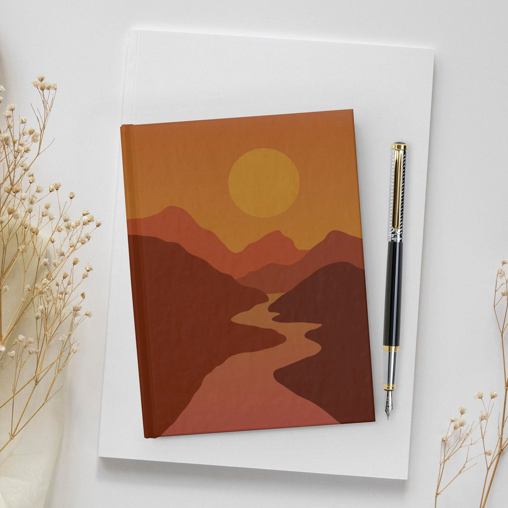 Desert Sunset JOURNAL, Desert Stream Notebook, Fall Journal, Notebook, Custom Notebook, Personalized Notebook, Desert Print, Sunset Notebook