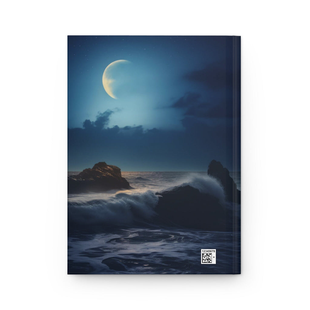 Ocean Notebook, Moon Journal, Spiral Bound Notebook, Hardcover Journal, Personalized Notebook, Beach Notebook, Moon Notebook, Matte Journal