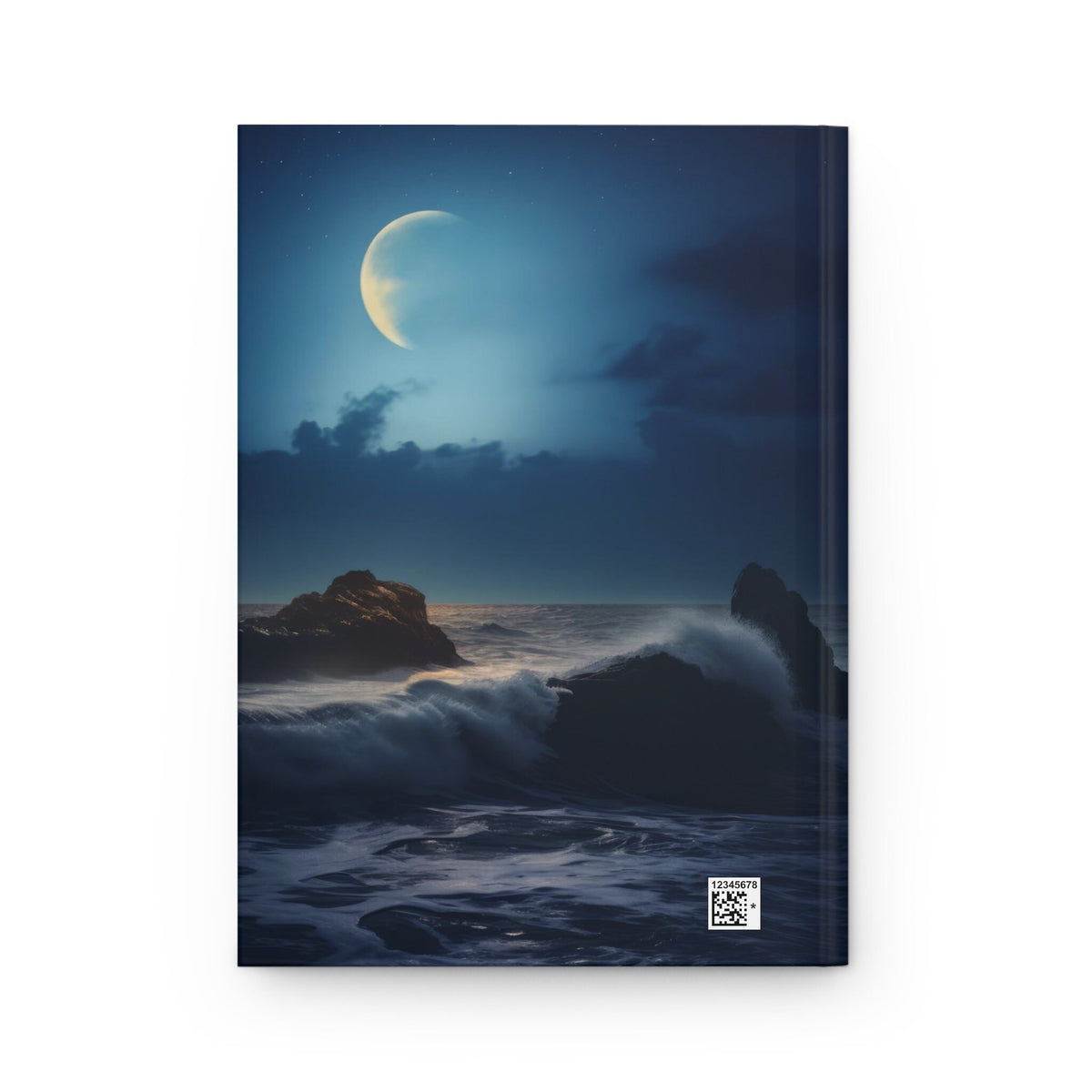 Ocean Notebook, Moon Journal, Spiral Bound Notebook, Hardcover Journal, Personalized Notebook, Beach Notebook, Moon Notebook, Matte Journal