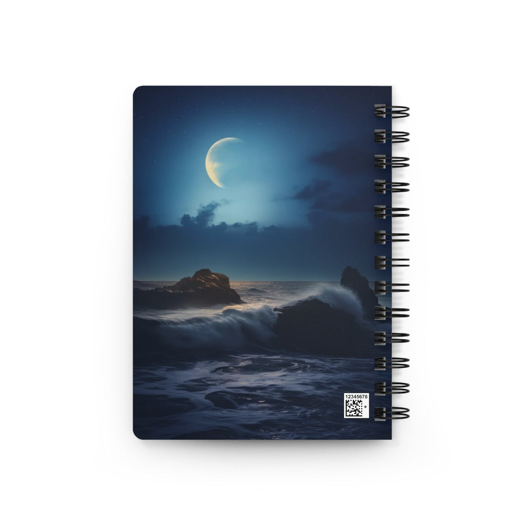 Ocean Notebook, Moon Journal, Spiral Bound Notebook, Hardcover Journal, Personalized Notebook, Beach Notebook, Moon Notebook, Matte Journal