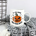 Feeling Pumpkin Spicy Mug, Pumpkin Spice Coffee Mug, Halloween Coffee Mug, Jackolantern Mug, Fall Mug, Star & Moon, Pumpkin Spice Everything