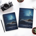 Ocean Notebook, Moon Journal, Spiral Bound Notebook, Hardcover Journal, Personalized Notebook, Beach Notebook, Moon Notebook, Matte Journal