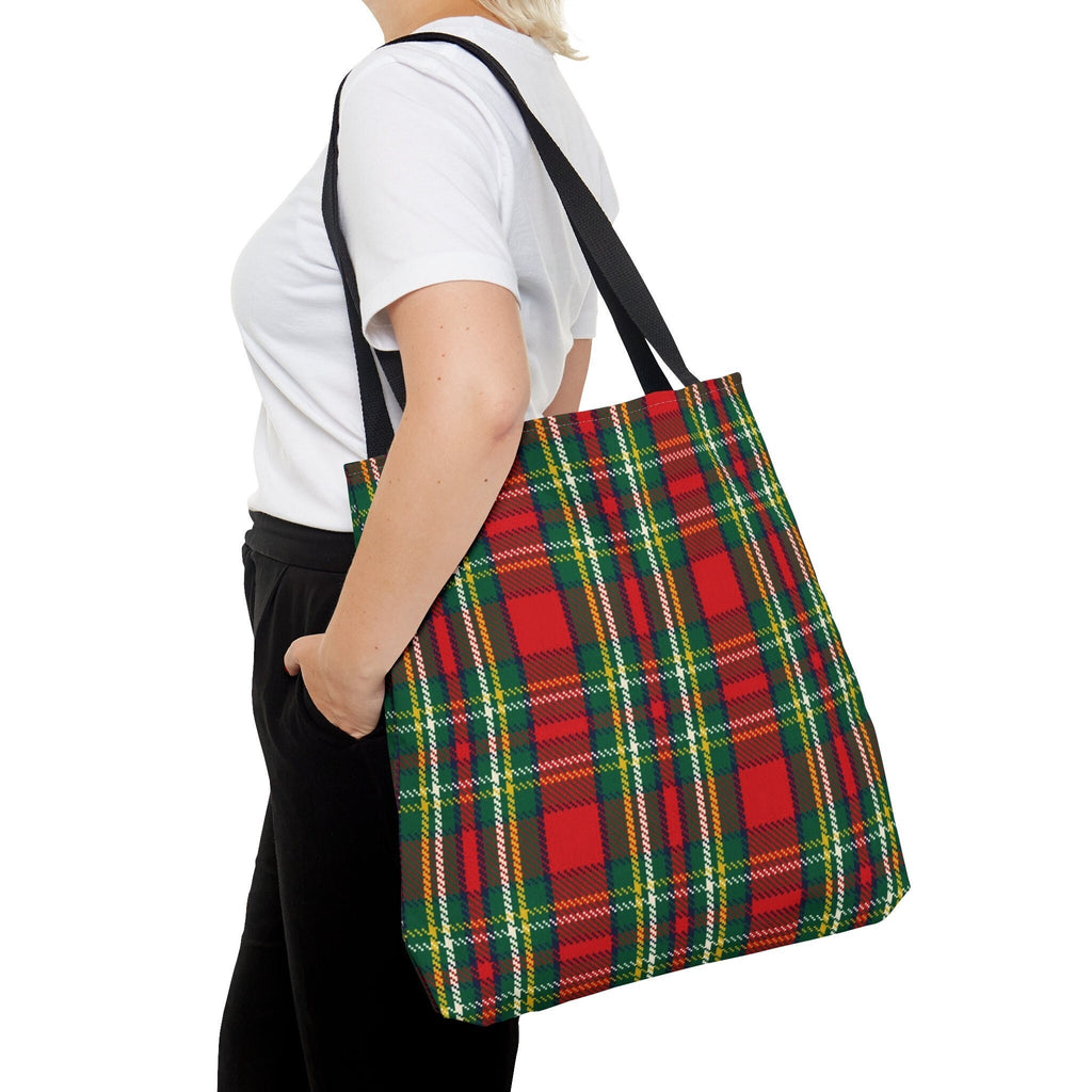 Christmas Tote Bag, Plaid Tote Bag, Christmas Tote Bag, Tartan Plaid Tote Bag, Christmas Gifts, Red Plaid Tote Bag, Green Tote Bag, Tartan