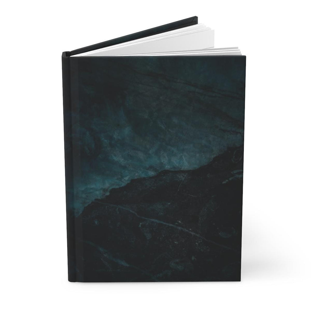 Personalized Notebook, Dark Marble Journal, Custom Name Journal, Ocean Inspired Notebook, Teal and Black Journal, Gift for Writers, Sprial